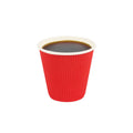 Restpresso 8 oz Red Paper Coffee Cup - Ripple Wall - 3 1/2" x 3 1/2" x 3 1/2" - 25 count box