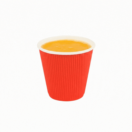 Restpresso 8 oz Red Paper Coffee Cup - Ripple Wall - 3 1/2" x 3 1/2" x 3 1/2" - 25 count box