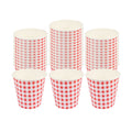 Restpresso 8 oz Picnic Print Paper Coffee Cup - Spiral Wall - 3 1/2" x 3 1/2" x 3 1/4" - 500 count box