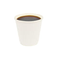 Restpresso 8 oz White Paper Coffee Cup - Ripple Wall - 3 1/2" x 3 1/2" x 3 1/4" - 25 count box