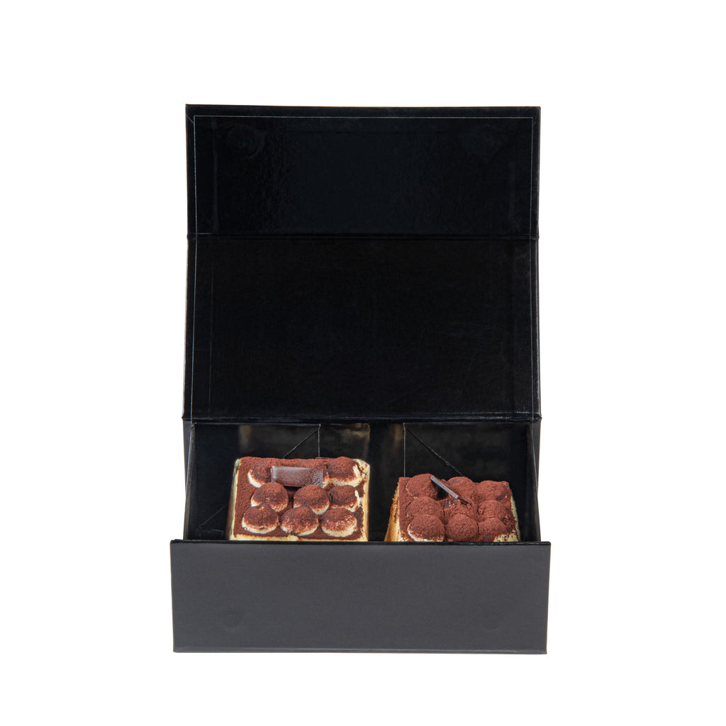 Cater Tek Rectangle Black Paper Small Tic Tac Box - Magnetic - 7" x 4" x 2 3/4" - 10 count box