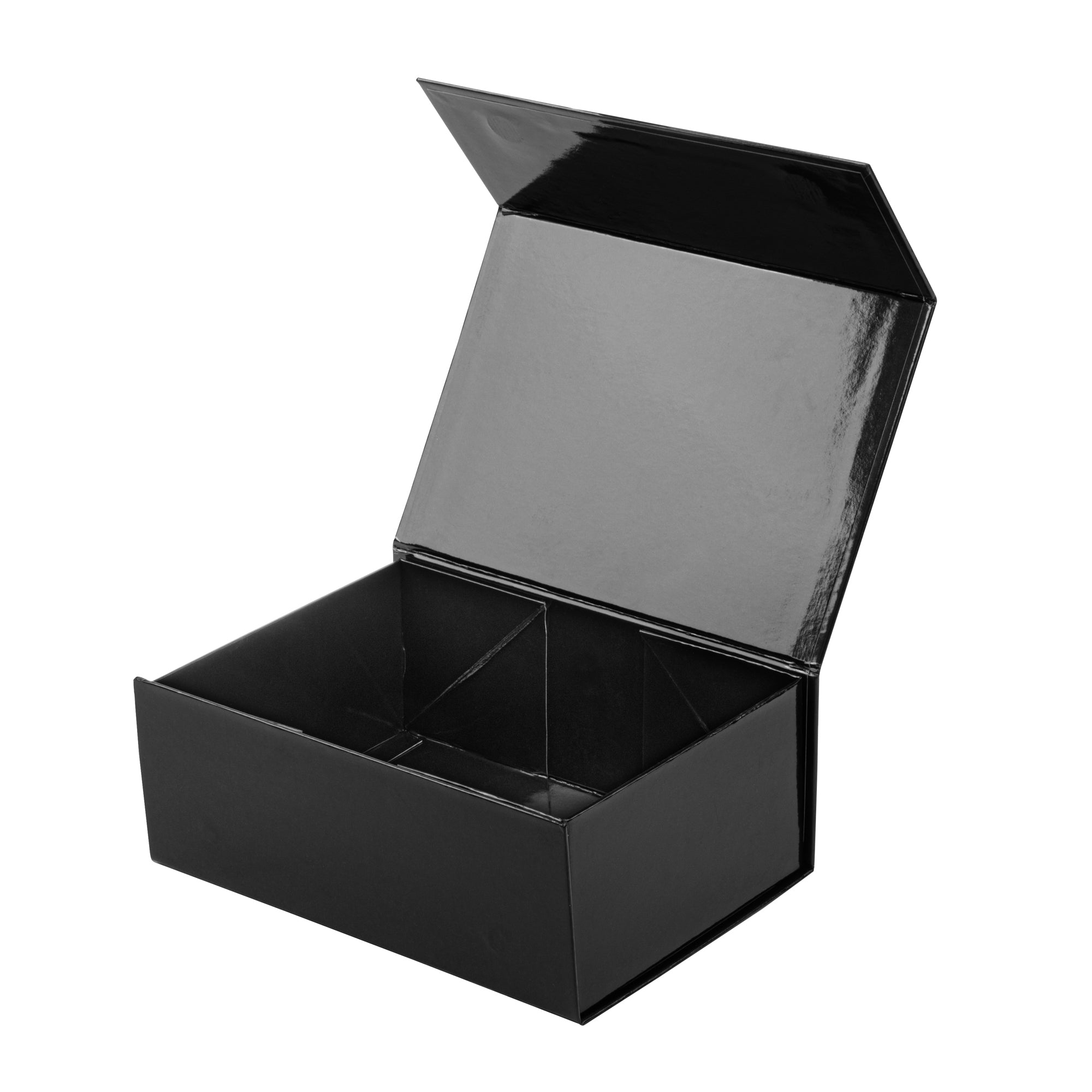 Cater Tek Rectangle Black Paper Medium Tic Tac Box - Magnetic - 9" x 6" x 3 1/2" - 10 count box