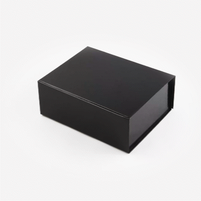 Cater Tek Rectangle Black Paper Large Tic Tac Box - Magnetic - 10 1/2" x 8" x 4" - 10 count box