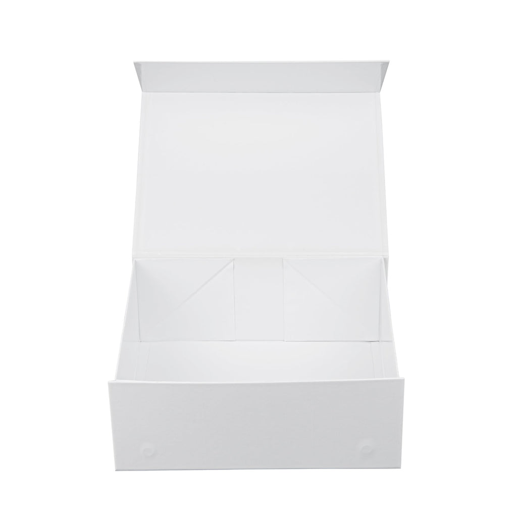 Cater Tek Rectangle White Paper Extra Large Tic Tac Box - Magnetic - 12" x 10" x 5" - 10 count box