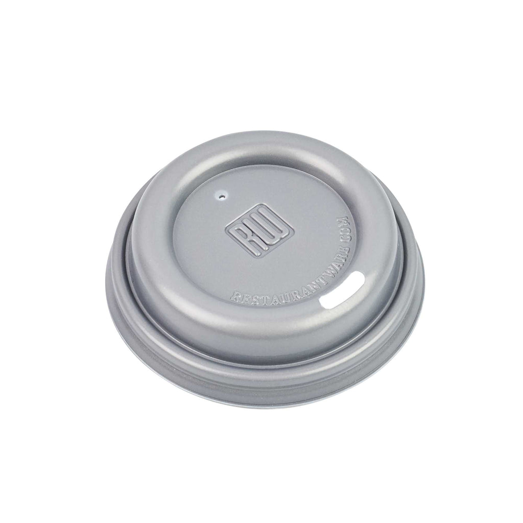 Restpresso Pewter Gray Plastic Coffee Cup Lid - Fits 4 oz - 2 1/2" x 2 1/2" x 3/4" - 25 count box
