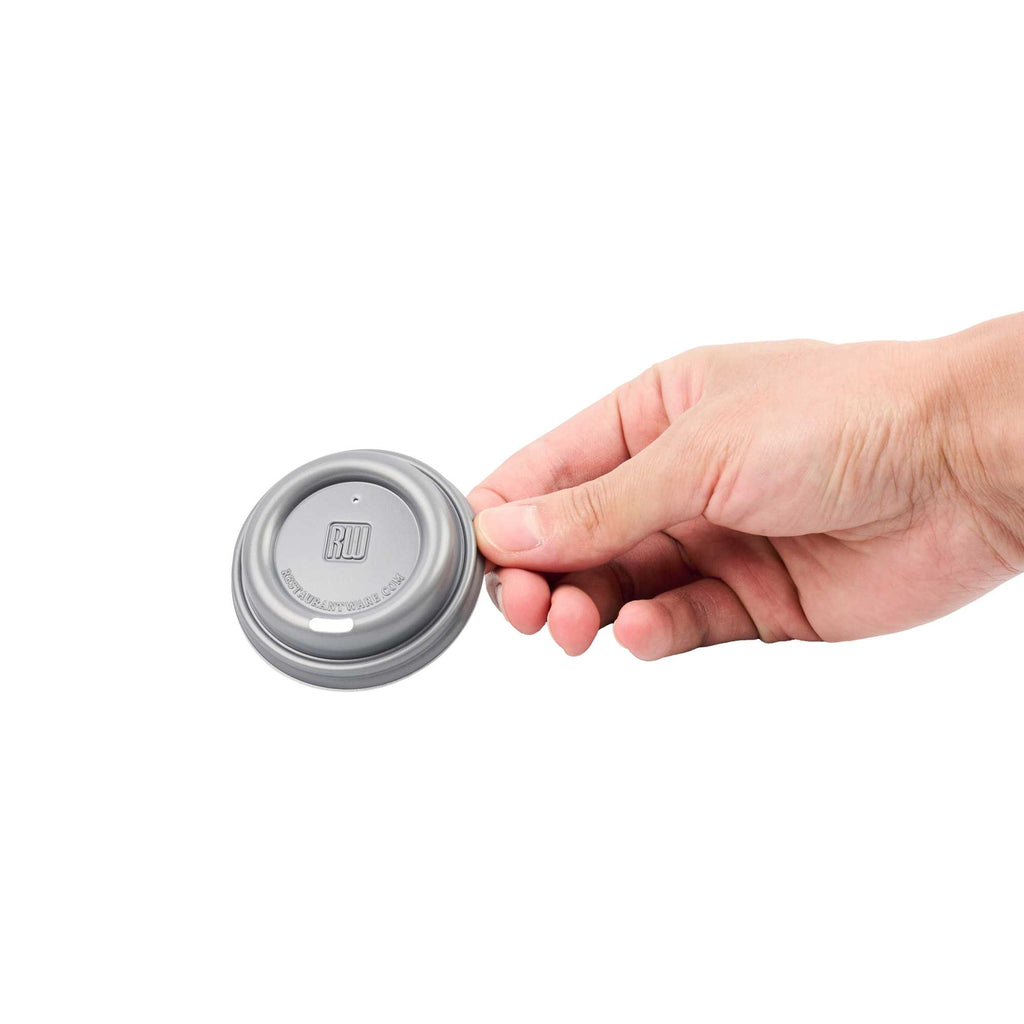 Restpresso Pewter Gray Plastic Coffee Cup Lid - Fits 4 oz - 500 count box