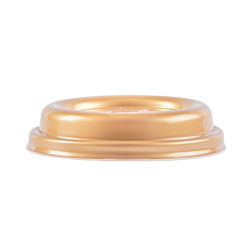 Restpresso Gold Plastic Coffee Cup Lid - Fits 8, 12, 16 and 20 oz - 500 count box