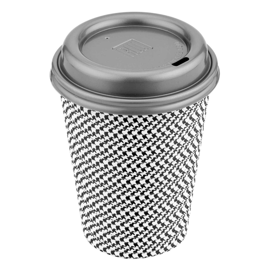 Restpresso Pewter Gray Plastic Coffee Cup Lid - Fits 8, 12, 16 and 20 oz - 500 count box