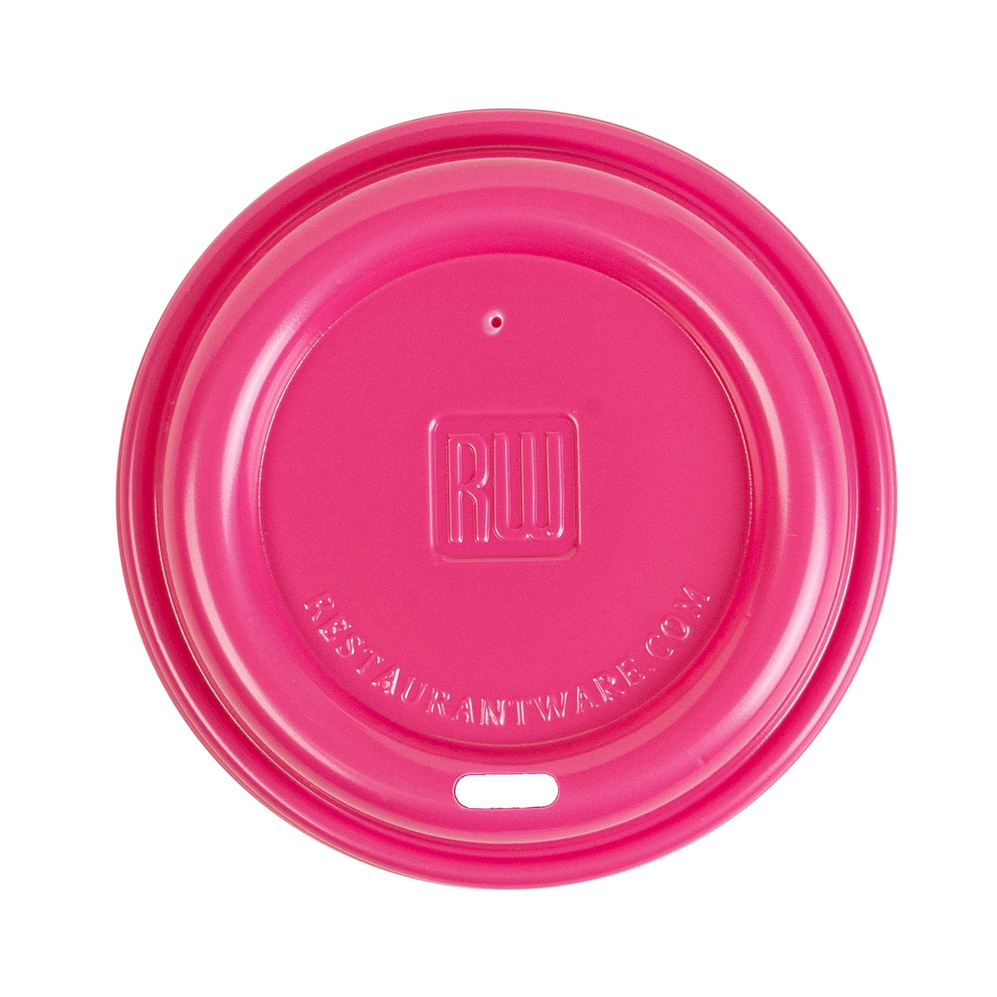 Restpresso Hot Pink Plastic Coffee Cup Lid - Fits 8, 12, 16 and 20 oz - 25 count box