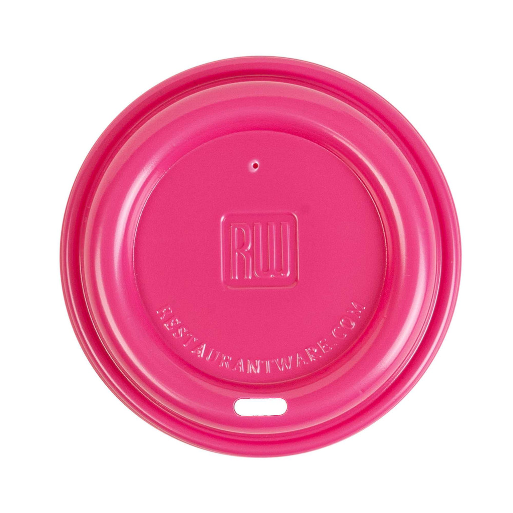 Restpresso Hot Pink Plastic Coffee Cup Lid - Fits 8, 12, 16 and 20 oz - 500 count box