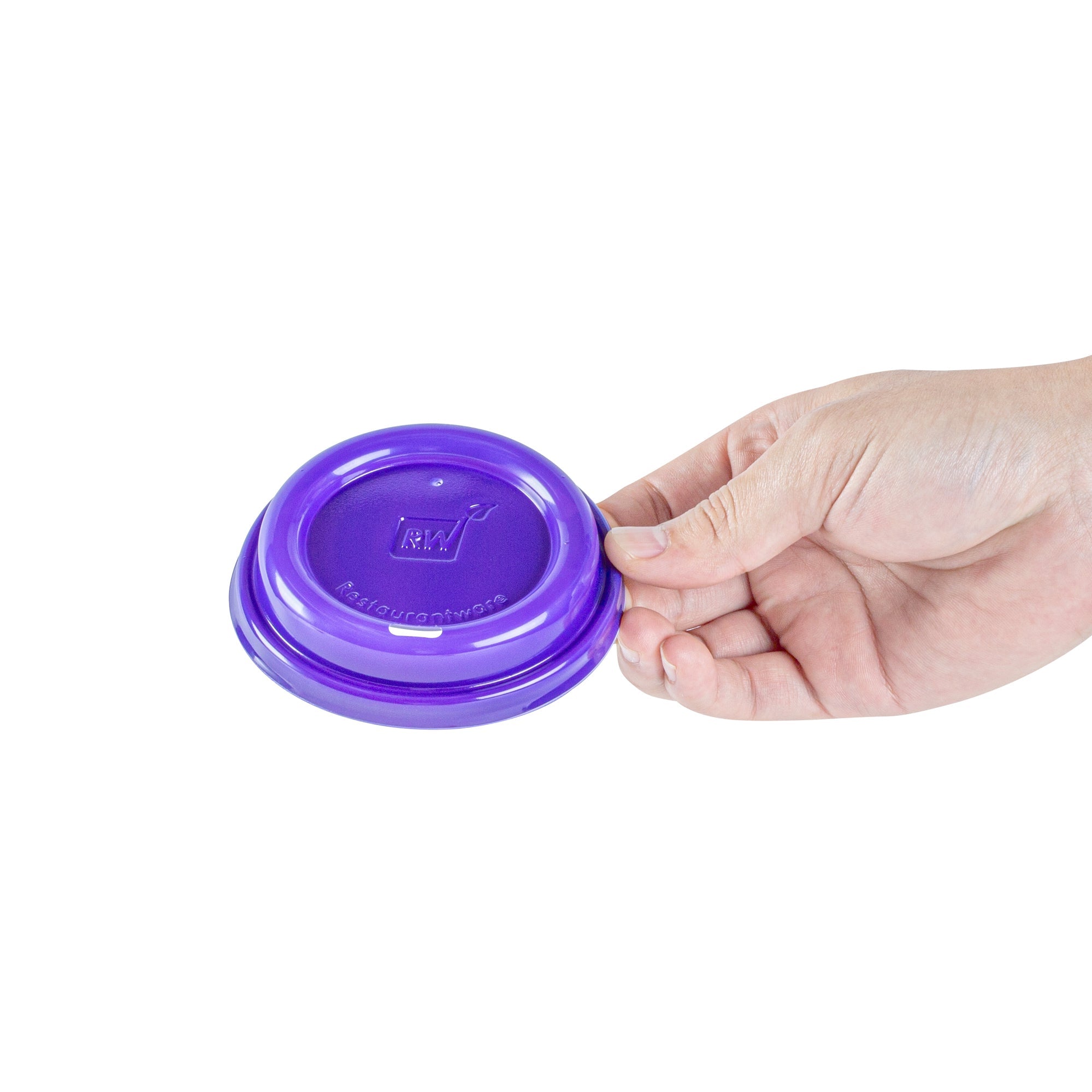 Restpresso Purple Plastic Coffee Cup Lid - Fits 8, 12, 16 and 20 oz - 500 count box