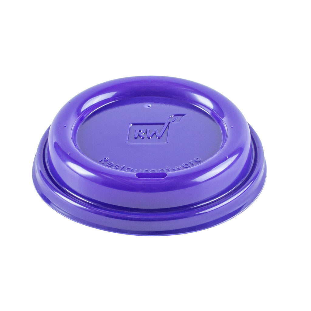 Restpresso Purple Plastic Coffee Cup Lid - Fits 8, 12, 16 and 20 oz - 500 count box
