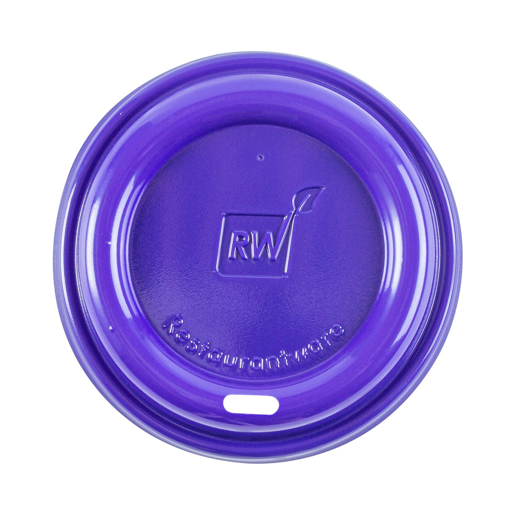 Restpresso Purple Plastic Coffee Cup Lid - Fits 8, 12, 16 and 20 oz - 500 count box