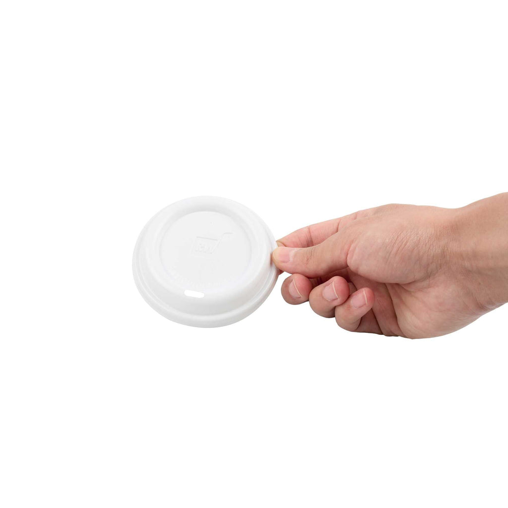 Restpresso White Plastic Coffee Cup Lid - Fits 8, 12, 16 and 20 oz - 500 count box