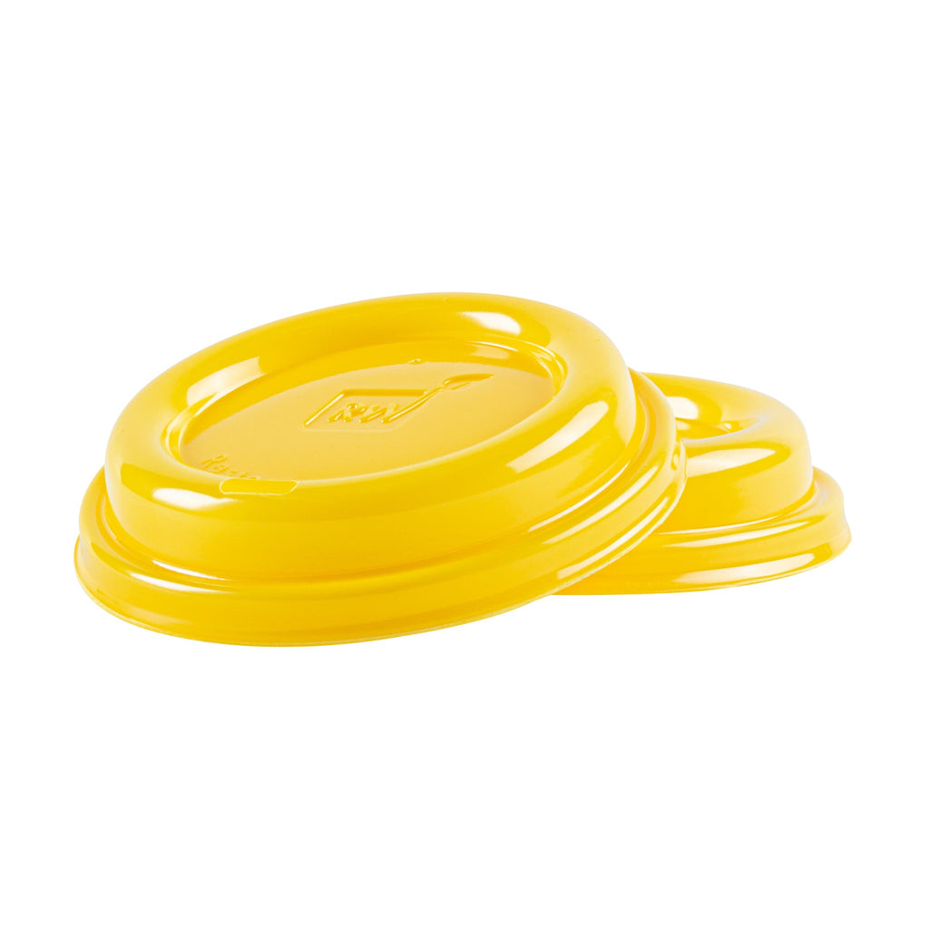 Restpresso Yellow Plastic Coffee Cup Lid - Fits 8, 12, 16 and 20 oz - 500 count box