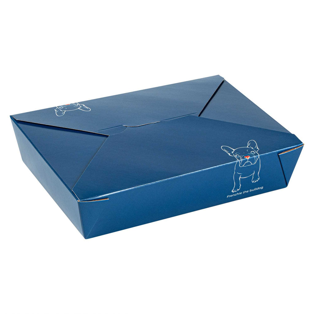 Bio Tek 49 oz Rectangle Frenchie Paper #2 Bio Box Take Out Container - 8 1/2" x 6 1/4" x 2" -50 count box