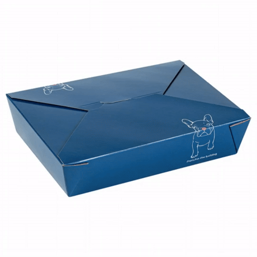 Bio Tek 49 oz Rectangle Frenchie Paper #2 Bio Box Take Out Container - 8 1/2" x 6 1/4" x 2" -50 count box