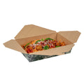 Bio Tek 49 oz Rectangle Camouflage Paper #2 Bio Box Take Out Container - 8 1/2" x 6 1/4" x 2" -50 count box