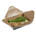 Bio Tek 49 oz Rectangle Newsprint Paper #2 Bio Box Take Out Container - 8 1/2" x 6 1/4" x 2" - 200 count box