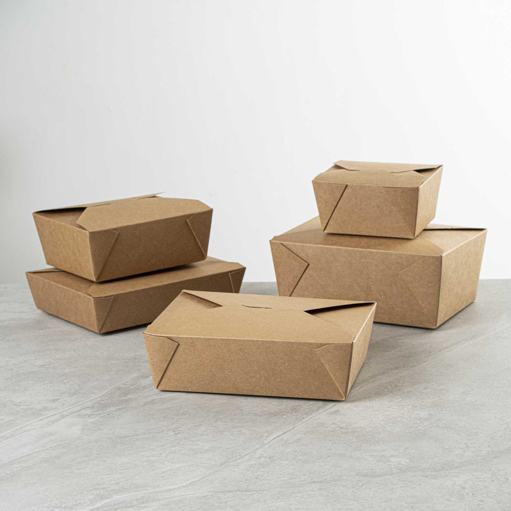 Bio Tek 71 oz Rectangle Kraft Paper #3 Bio Box Take Out Container - 8 1/2" x 6 1/4" x 2 1/2" - 50 count box