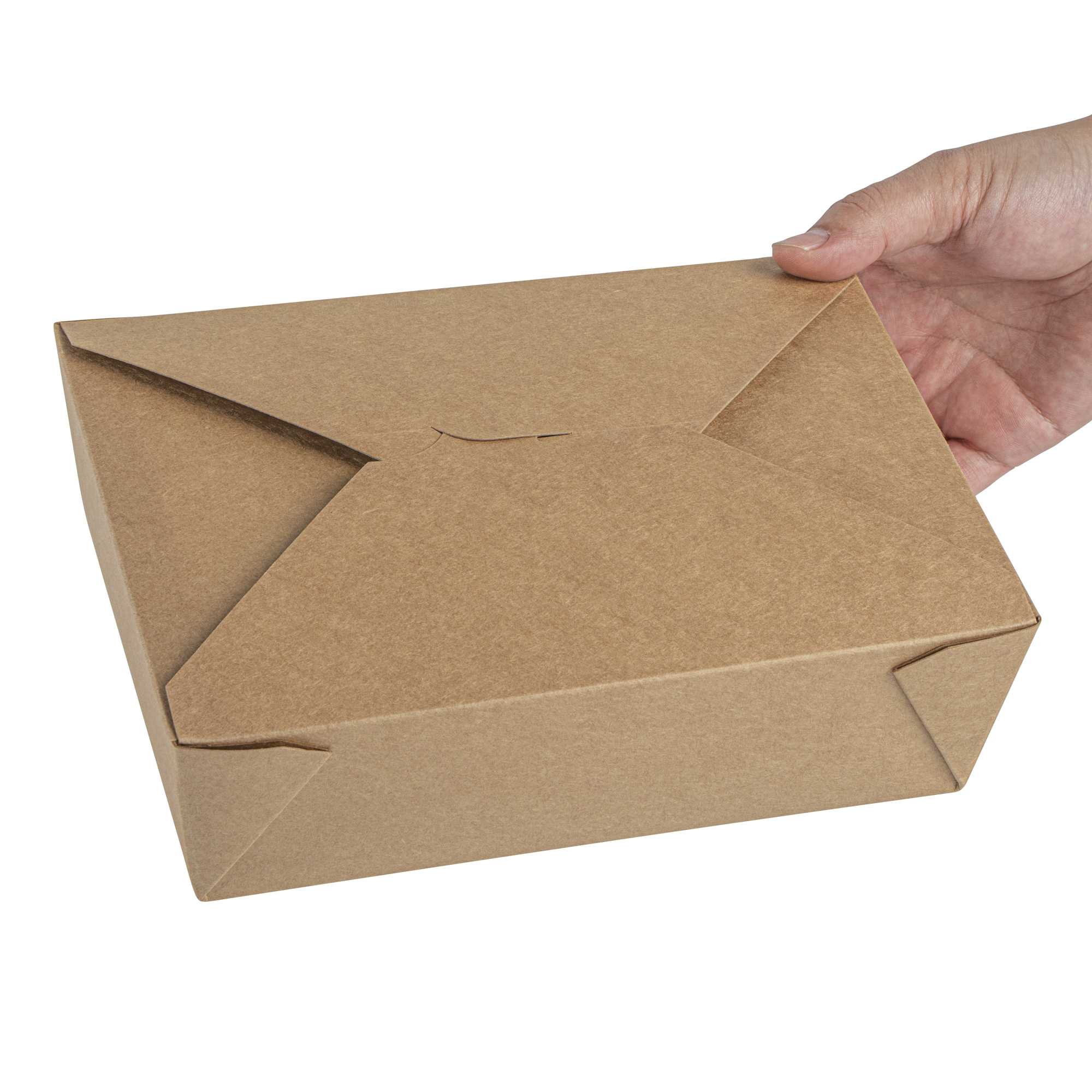 Bio Tek 71 oz Rectangle Kraft Paper #3 Bio Box Take Out Container - 8 1/2" x 6 1/4" x 2 1/2" - 200 count box