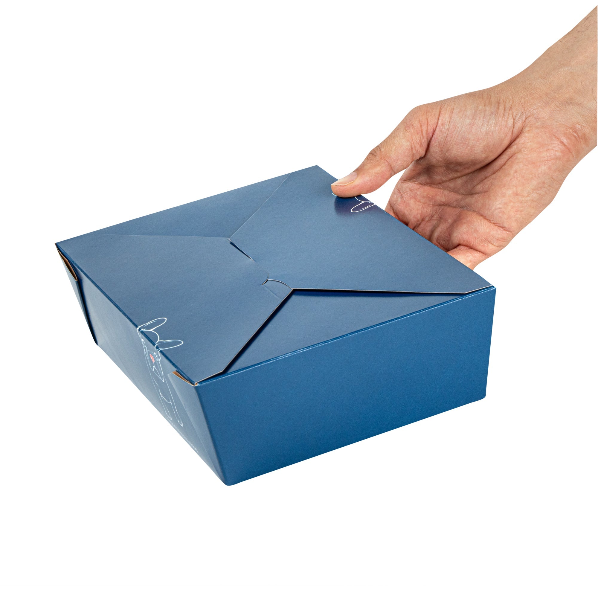 Bio Tek 71 oz Rectangle Frenchie Paper #3 Bio Box Take Out Container - 8 1/2" x 6 1/4" x 2 1/2" -50 count box