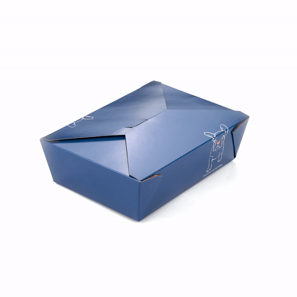 Bio Tek 71 oz Rectangle Frenchie Paper #3 Bio Box Take Out Container - 8 1/2" x 6 1/4" x 2 1/2" -50 count box