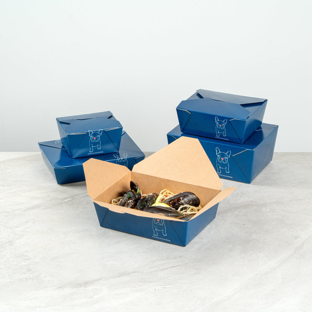 Bio Tek 71 oz Rectangle Frenchie Paper #3 Bio Box Take Out Container - 8 1/2" x 6 1/4" x 2 1/2" -50 count box