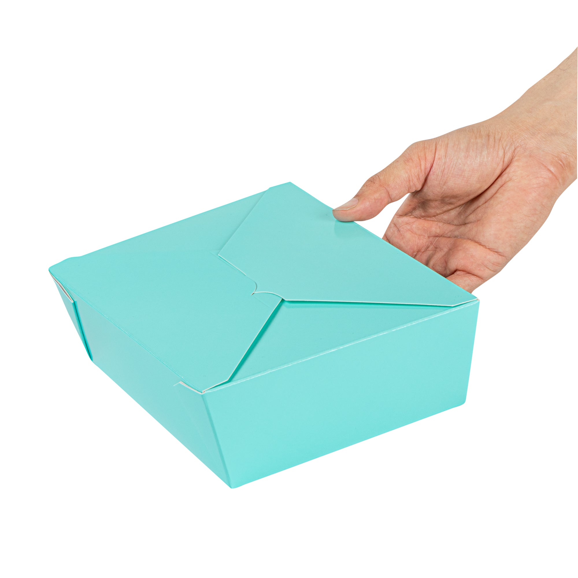 Bio Tek 71 oz Rectangle Turquoise Paper #3 Bio Box Take Out Container - 8 1/2" x 6 1/4" x 2 1/2" - 200 count box