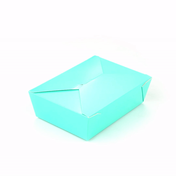 Bio Tek 71 oz Rectangle Turquoise Paper #3 Bio Box Take Out Container - 8 1/2" x 6 1/4" x 2 1/2" - 200 count box