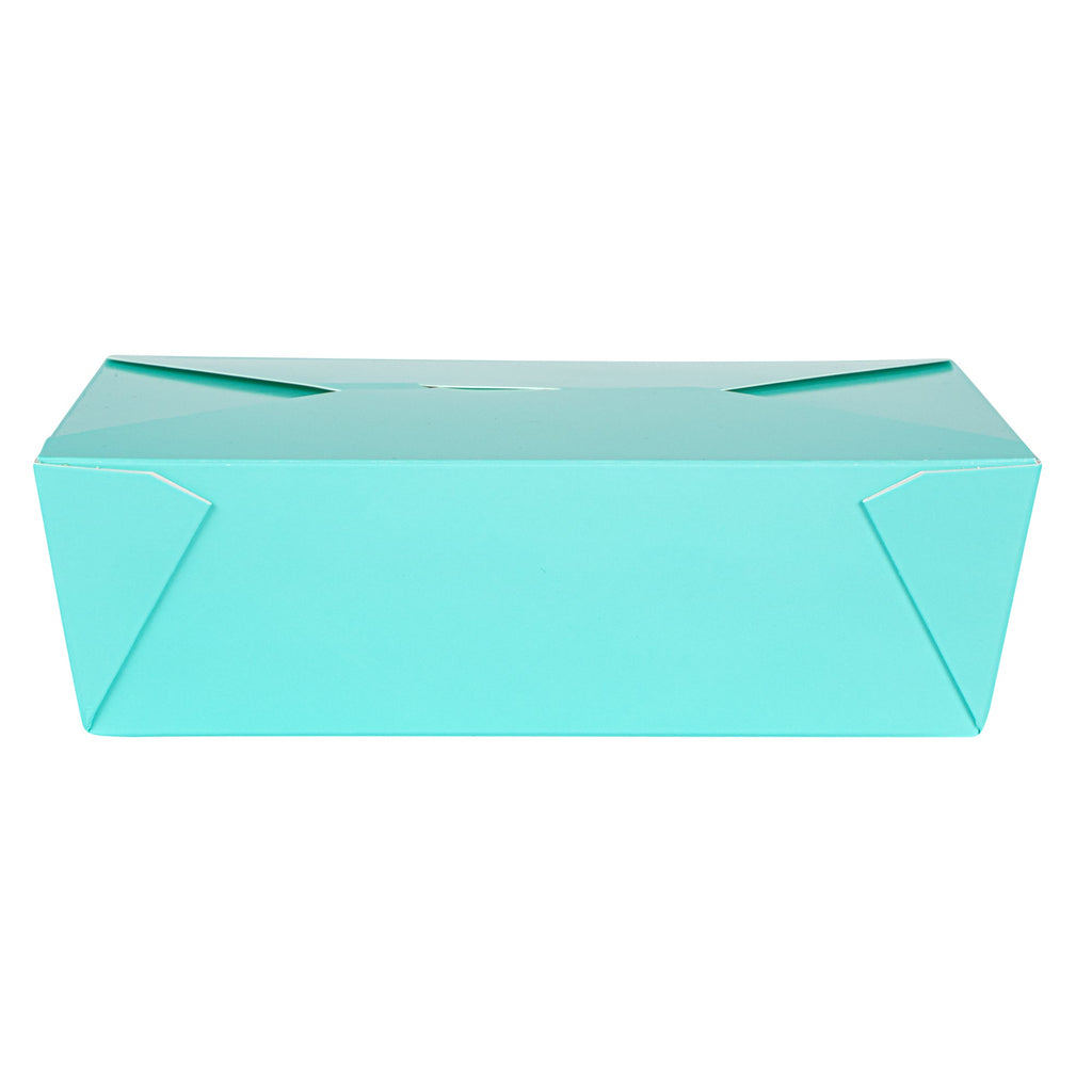 Bio Tek 71 oz Rectangle Turquoise Paper #3 Bio Box Take Out Container - 8 1/2" x 6 1/4" x 2 1/2" - 200 count box