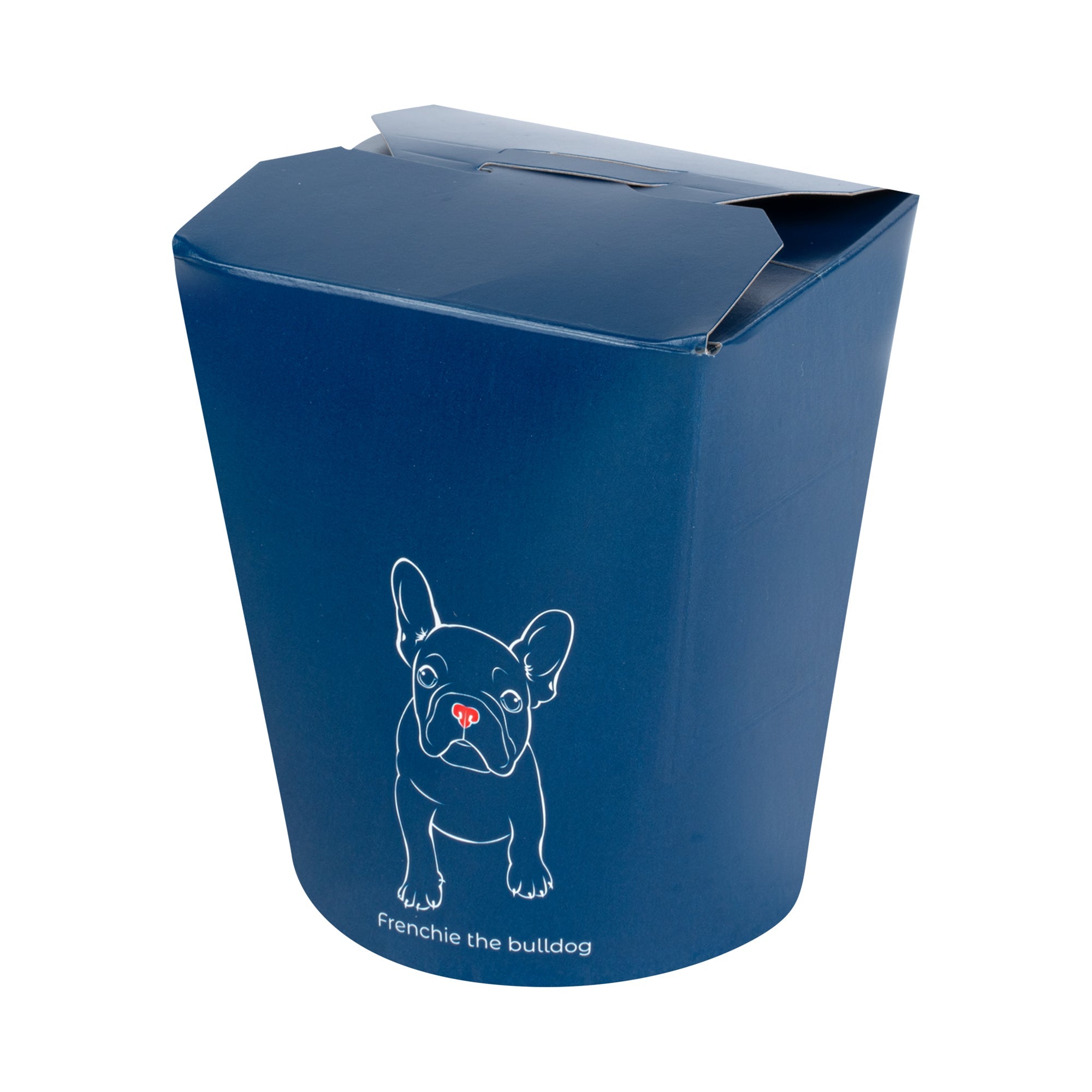 Bio Tek 16 oz Round Frenchie Paper Noodle Take Out Container - 3 1/4" x 3" x 4" - 200 count box