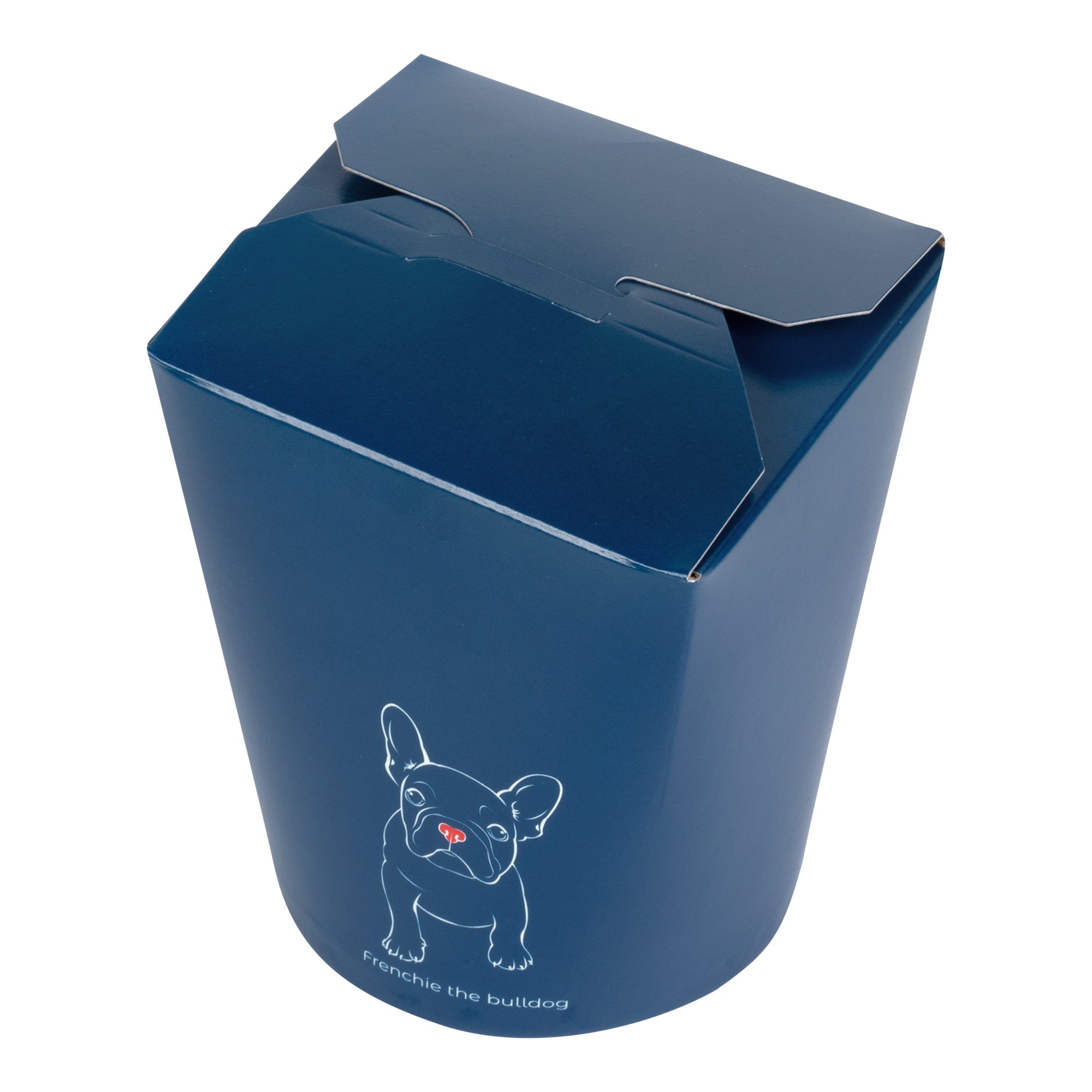 Bio Tek 16 oz Round Frenchie Paper Noodle Take Out Container - 3 1/4" x 3" x 4" -50 count box