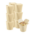 Bio Tek 16 oz Round Kraft Paper Noodle Take Out Container - 3 1/4" x 3" x 4" - 50 count box