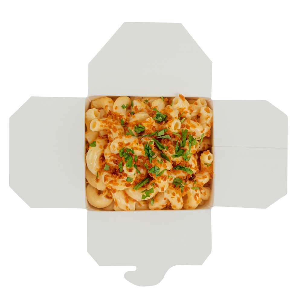 Bio Tek 16 oz Round White Paper Noodle Take Out Container - 3 1/4" x 3" x 4" - 50 count box