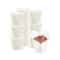 Bio Tek 26 oz Round White Paper Noodle Take Out Container - 4" x 3 1/2" x 3 3/4" - 50 count box