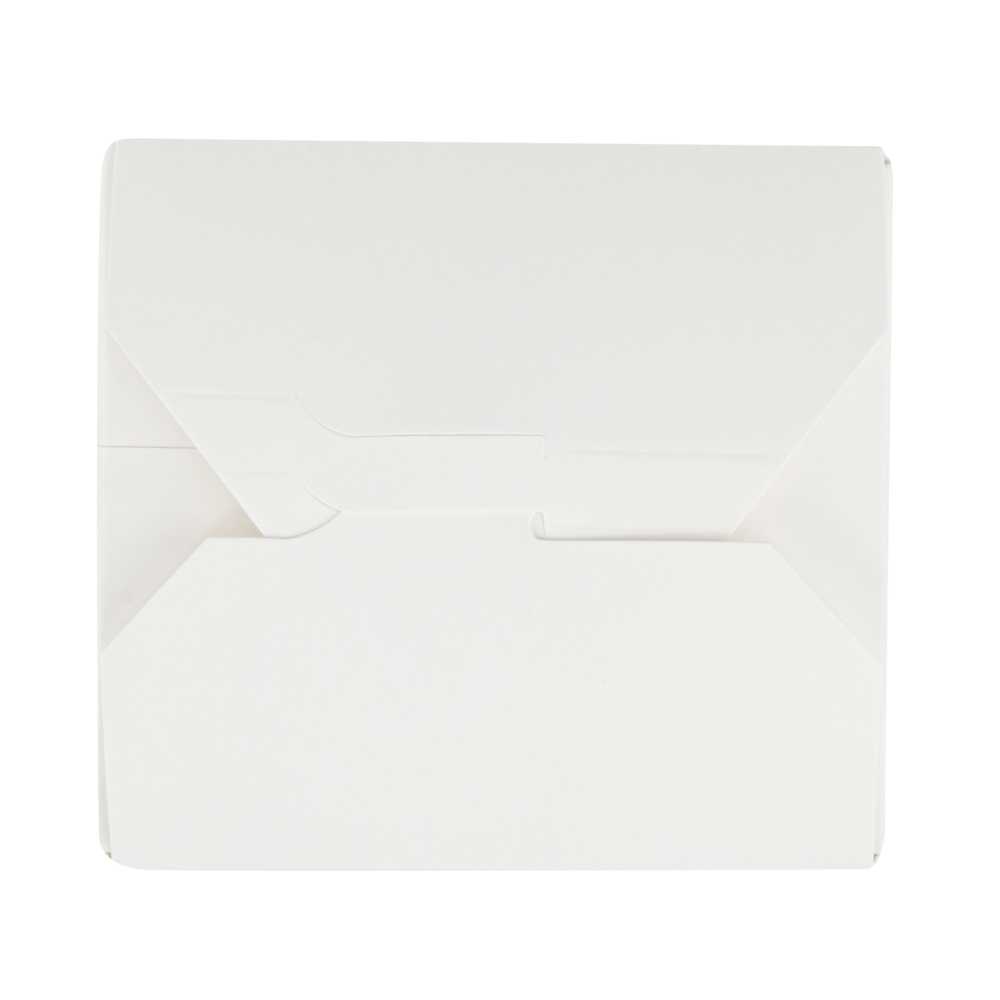 Bio Tek 26 oz Round White Paper Noodle Take Out Container - 4" x 3 1/2" x 3 3/4" - 50 count box
