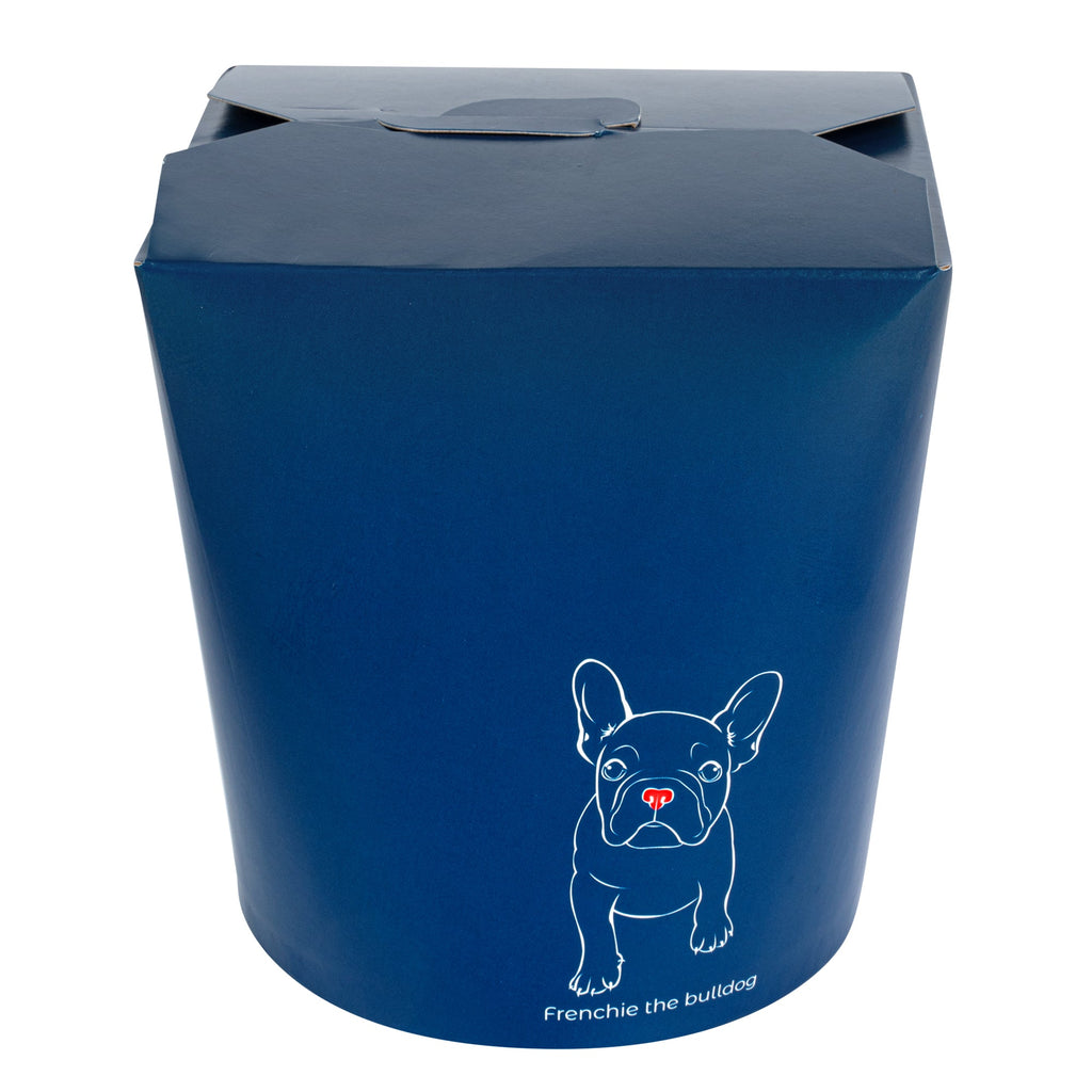 Bio Tek 32 oz Round Frenchie Paper Noodle Take Out Container - 4" x 3 1/2" x 4 1/2" - 50 count box