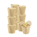 Bio Tek 32 oz Round Kraft Paper Noodle Take Out Container - 4" x 3 1/2" x 4 1/2" - 50 count box