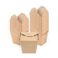 Bio Tek 26 oz Square Kraft Paper Noodle Take Out Container - 4" x 3 1/2" x 4" - 25 count box