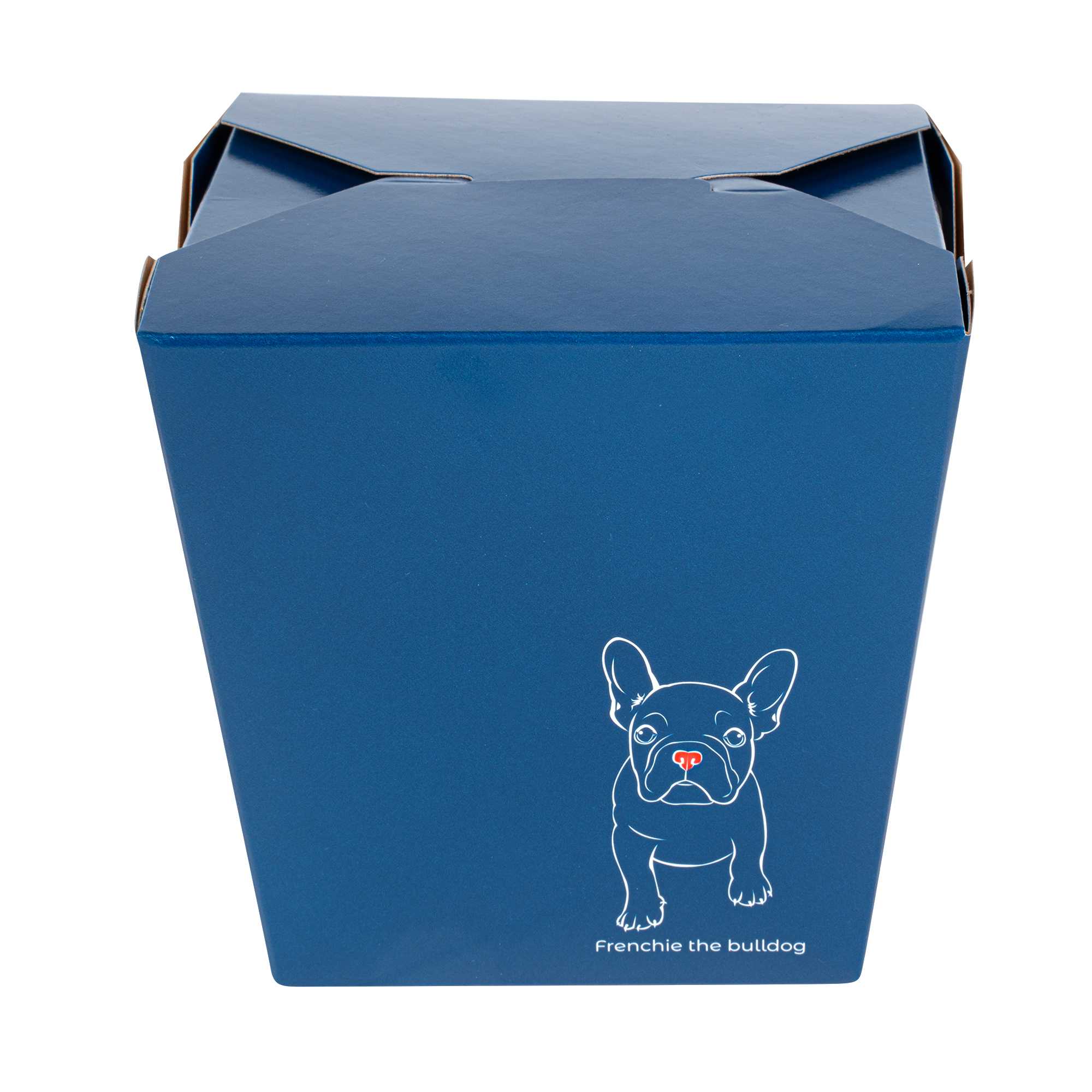 Bio Tek 26 oz Square Frenchie Paper Noodle Take Out Container - 4" x 3 1/2" x 4" - 200 count box