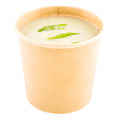 Bio Tek 26 oz Round Bamboo Paper Soup Container - 4 1/2" x 4 1/2" x 4" - 200 count box