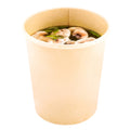 Bio Tek 32 oz Round Bamboo Paper Soup Container - 4 1/2" x 4 1/2" x 5 1/4" - 200 count box