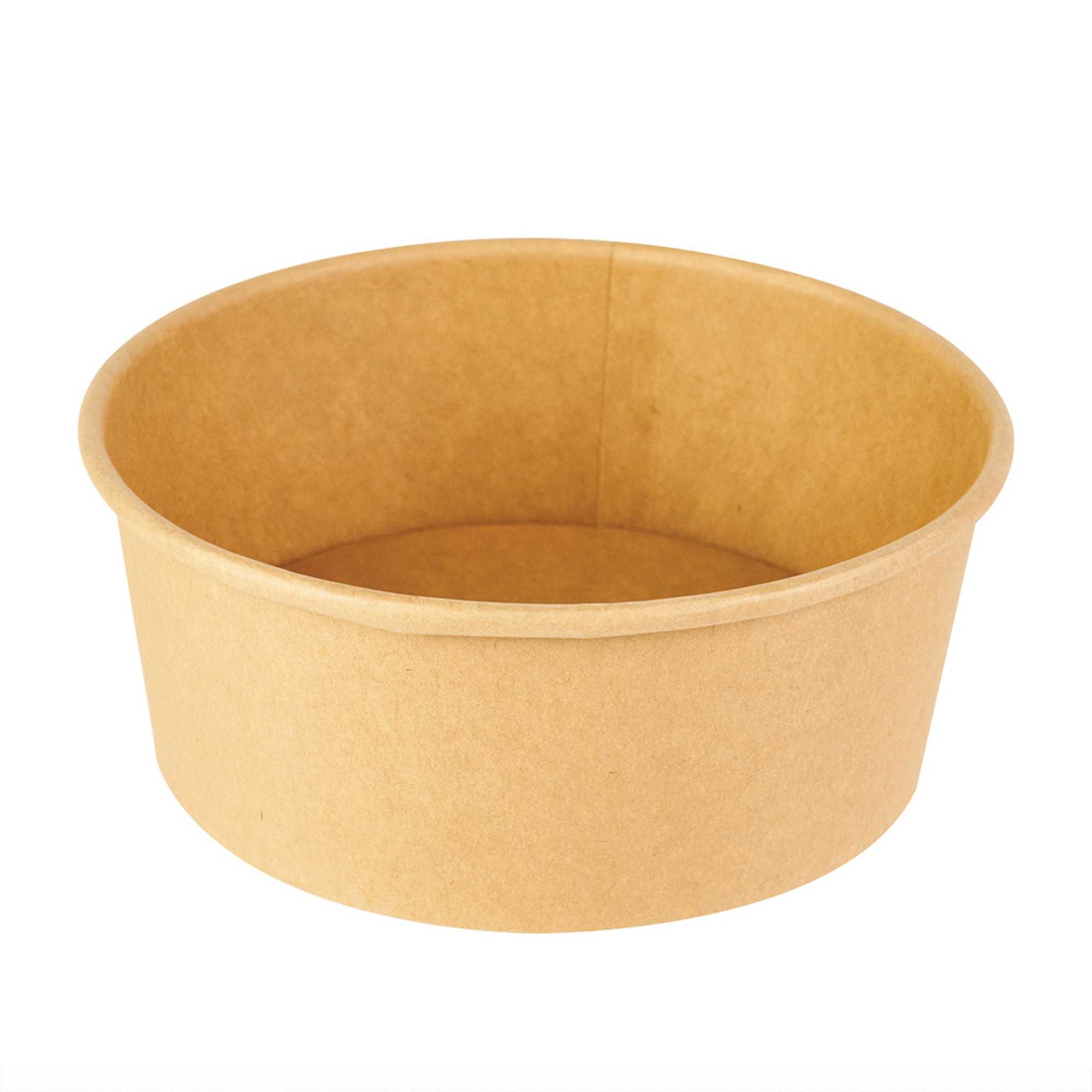 Bio Tek 25 oz Round Kraft Paper Take Out Container - 6" x 6" x 2 1/2" - 200 count box