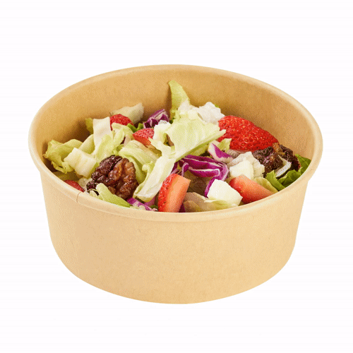Bio Tek 25 oz Round Kraft Paper Take Out Container - 6" x 6" x 2 1/2" - 200 count box
