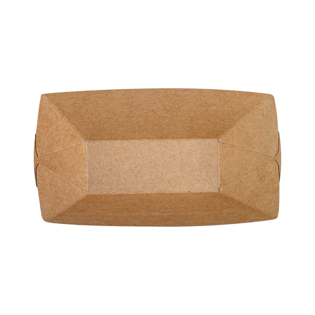 Bio Tek 2 oz Black Paper Food Tray / Boat - 3 1/4" x 2 1/4" x 1 1/4" - 50 count box