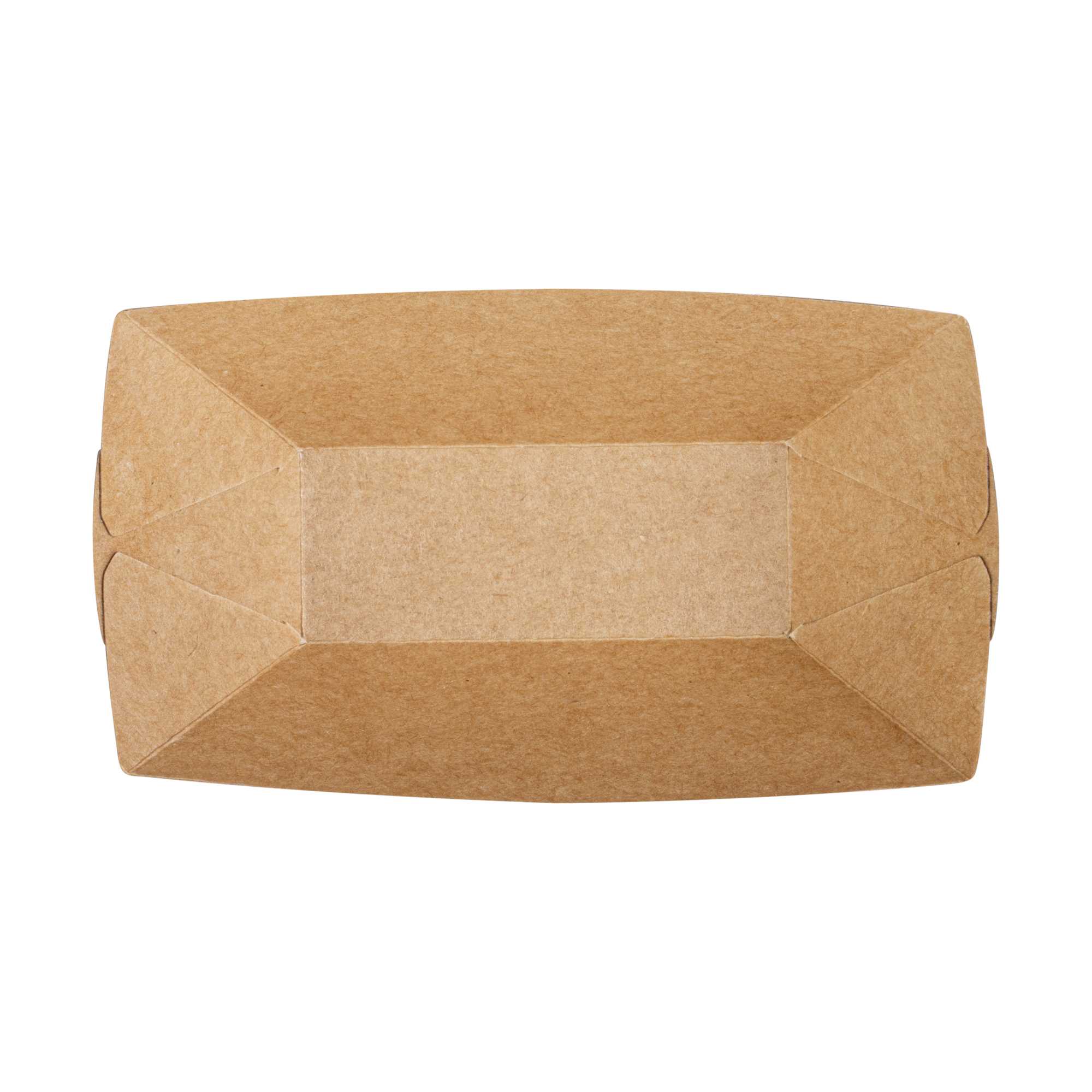 Bio Tek 2 oz Newsprint Paper Food Tray / Boat - 3 1/4" x 2 1/4" x 1 1/4" - 400 count box