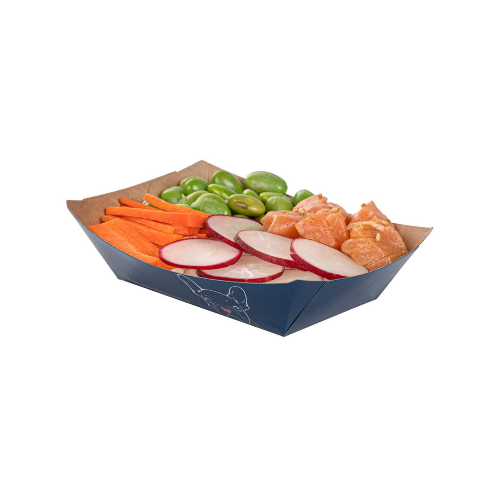 Bio Tek 4 oz Frenchie Paper #25 Food Tray / Boat - 3" x 2" x 1" - 50 count box