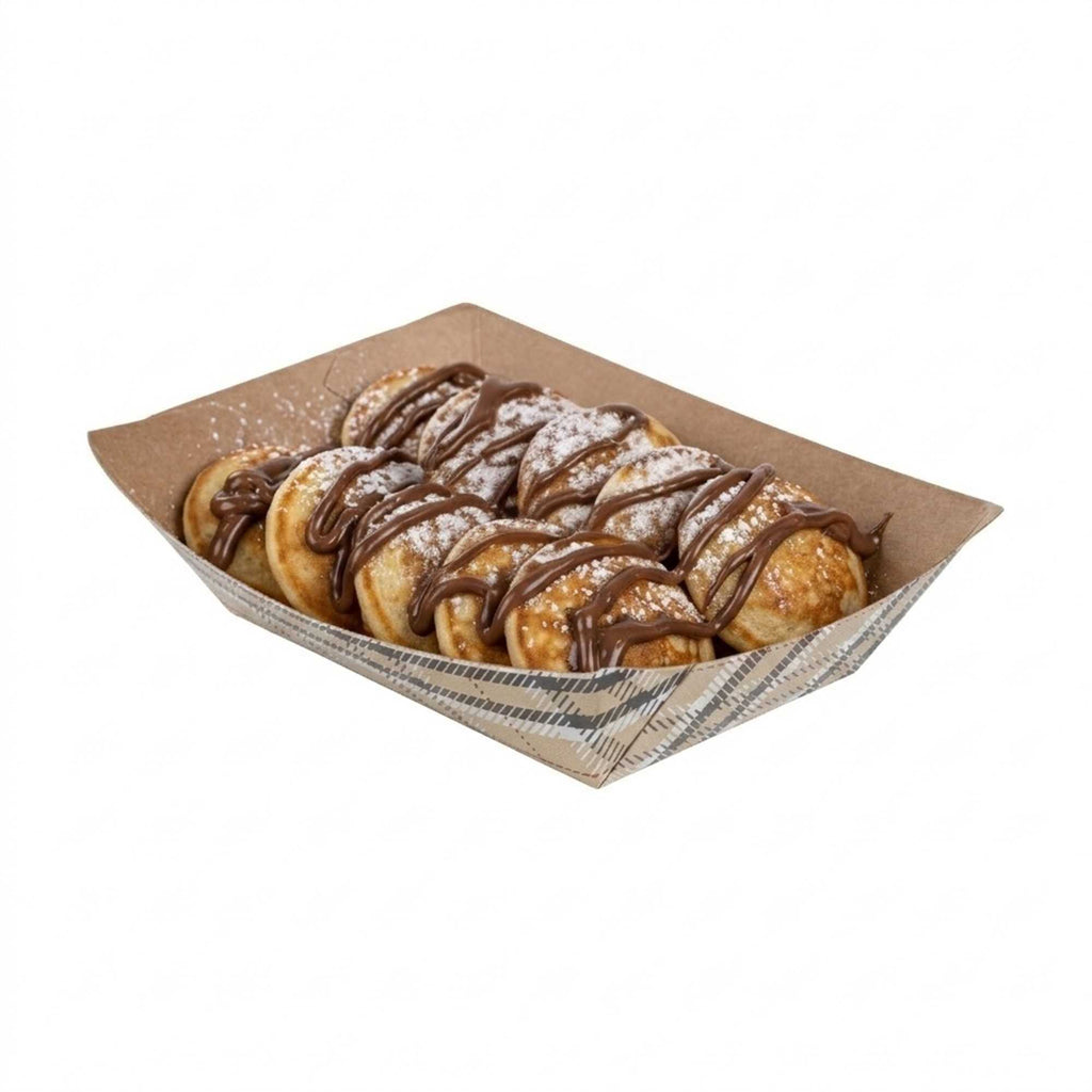Bio Tek 4 oz Plaid Paper #25 Food Tray / Boat - 3" x 2" x 1" - 400 count box