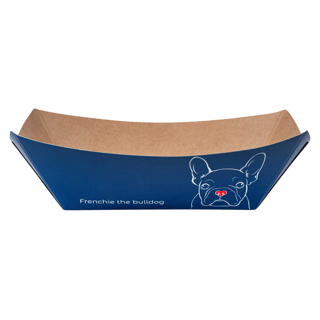 Bio Tek 6 oz Frenchie Paper #40 Food Tray / Boat - 5" x 4" x 1 1/2" - 50 count box
